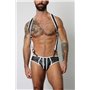 Gunner Neoprene Lace Up Jock Brief White