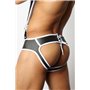 Gunner Neoprene Lace Up Jock Brief White