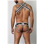 Gunner Neoprene Lace Up Jock Brief White